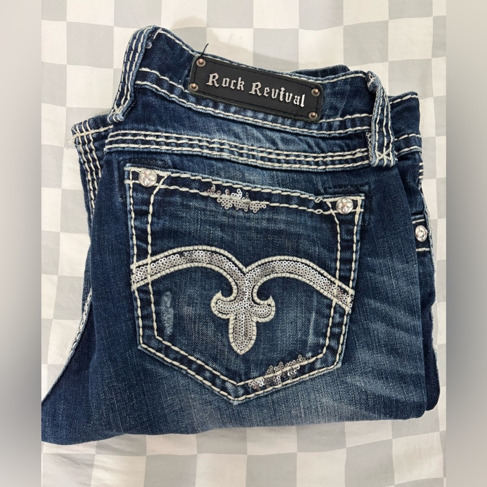 Rock Revival Women's Dark Blue Boot Cut Jeans